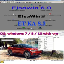 2024 hot sell ELSAWIN 6.0 z najnowszym ET KA 8.3 dla A-udi dla V-W katalogu części elektroniczne pojazdów grupy oprogramowania naprawa samochodów