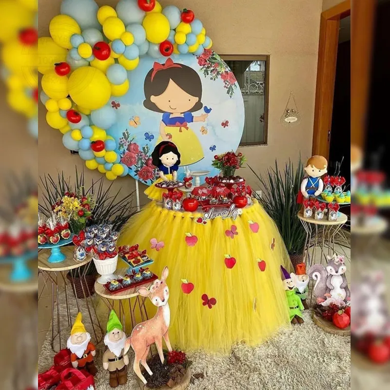 58PC Snow White Balloon Set Disney Red and Yellow 32Digital Wedding bambini Shower Birthday Party Decoration Photography puntelli