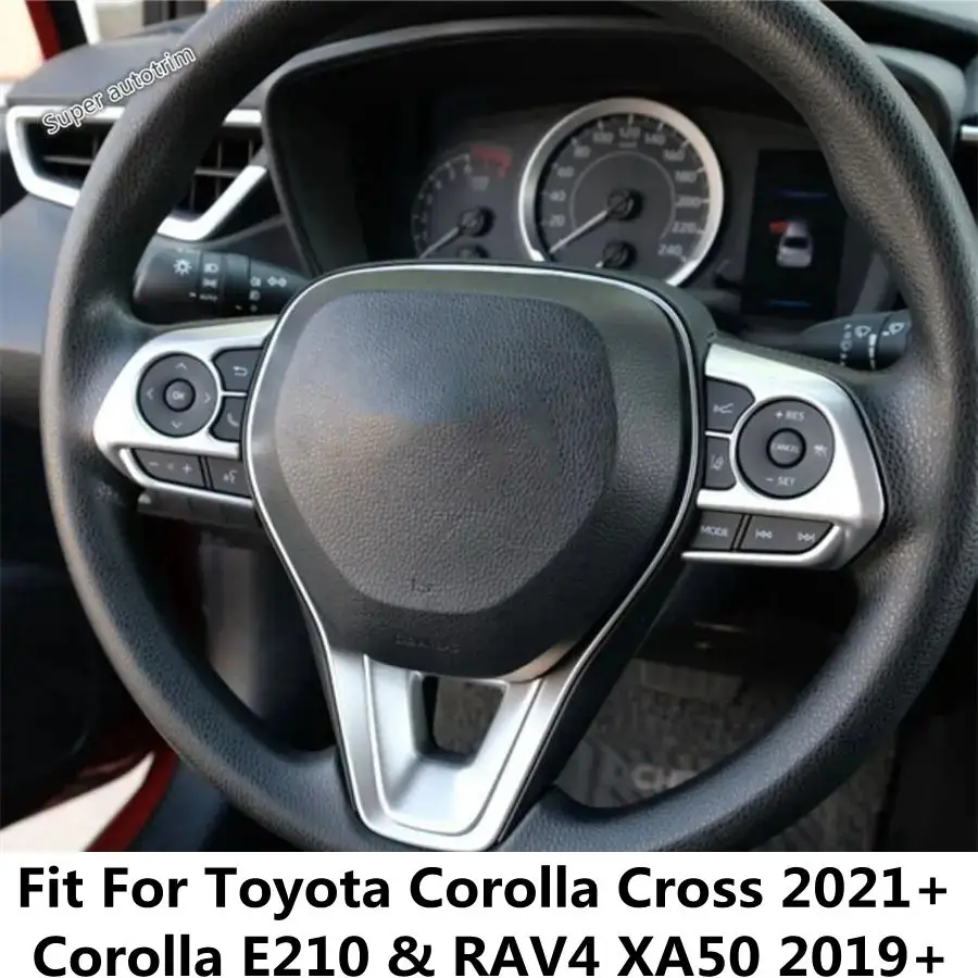 

Car Steering Wheel Button Trim Cover Fit For Toyota RAV4 XA50 / Corolla E210 / Corolla Cross 2019 - 2024 Interior Accessories