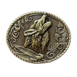 Boucle de ceinture hurlante tête de loup, Cirboy occidental