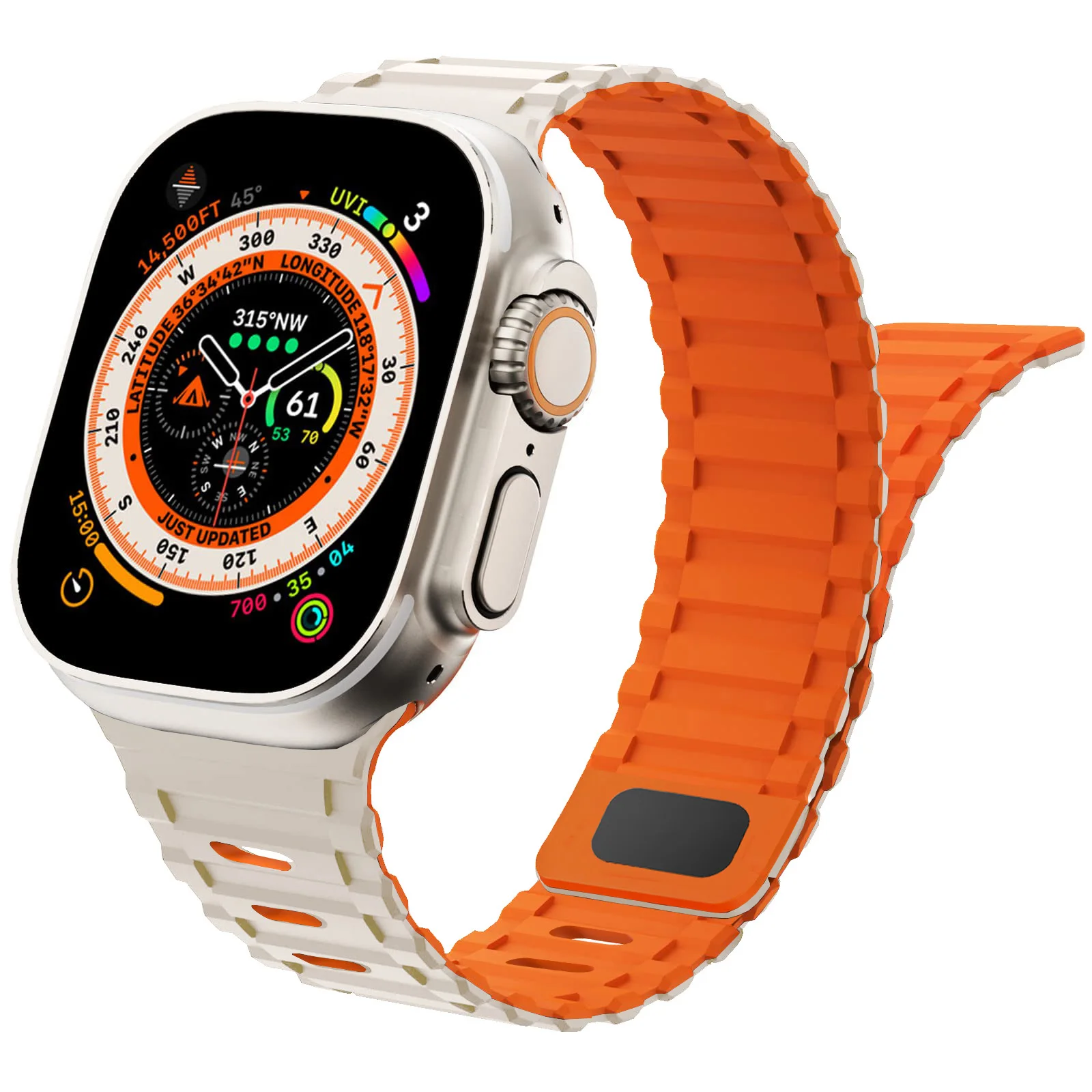 

Magnetic Strap for Apple Watch Ultra 2 Band 49mm 44mm 40mm 45mm 38mm 41mm 42mm Silicone Bracelet iWatch Series 3 4 5 Se 6 7 8 9