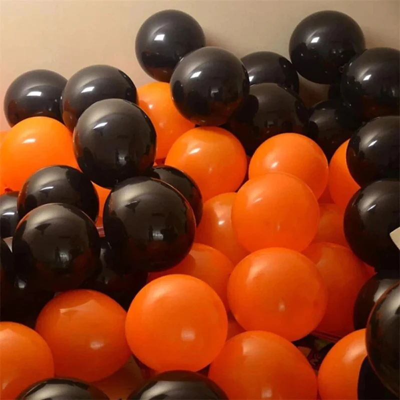 Dekoracje urodzinowe Balon Matowy Czarny Czerwony Pomarańczowy Żółty Metaliczny Złoty Balon na Urodziny Ślub Baby Shower Globos — zdjęcie 7