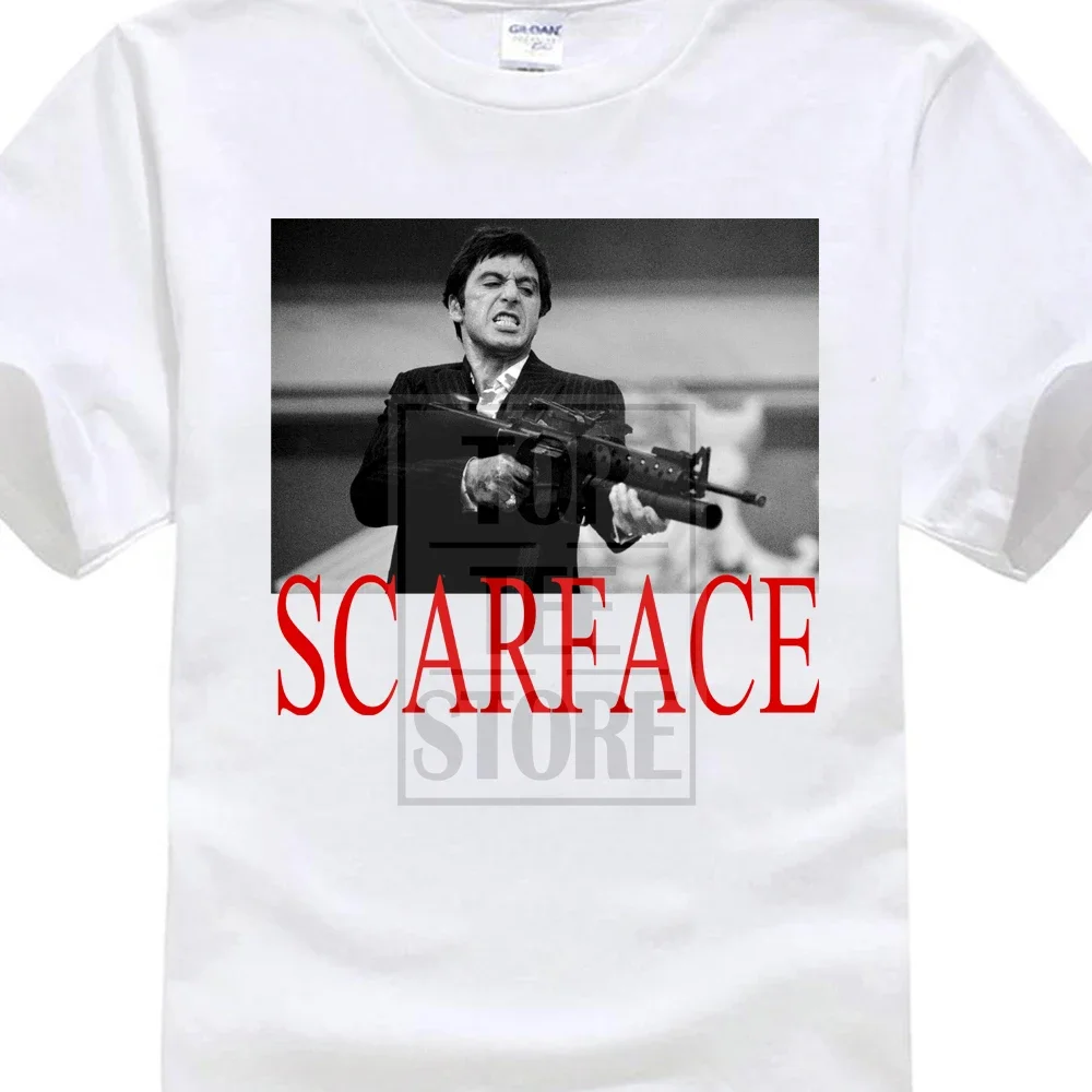 2017 New Men'S Popular Scarface Shootah Design Men'S 100% Cotton Tee Shirt Summer Popular Short Sleeve Tees