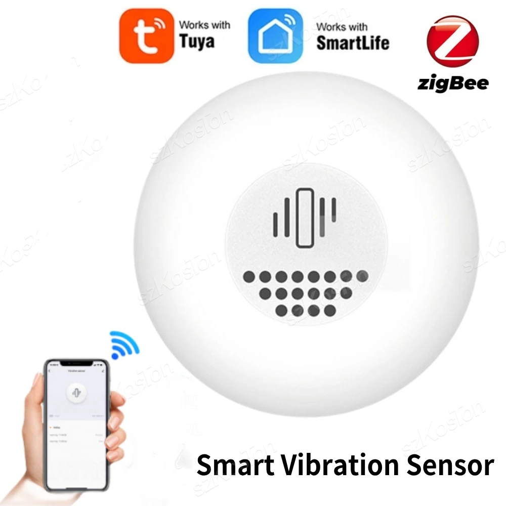 

Tuya ZigBee Vibration Sensor Smart Home Vibrator Door Window Break Burglar Detector Smart Life APP Security Protection System