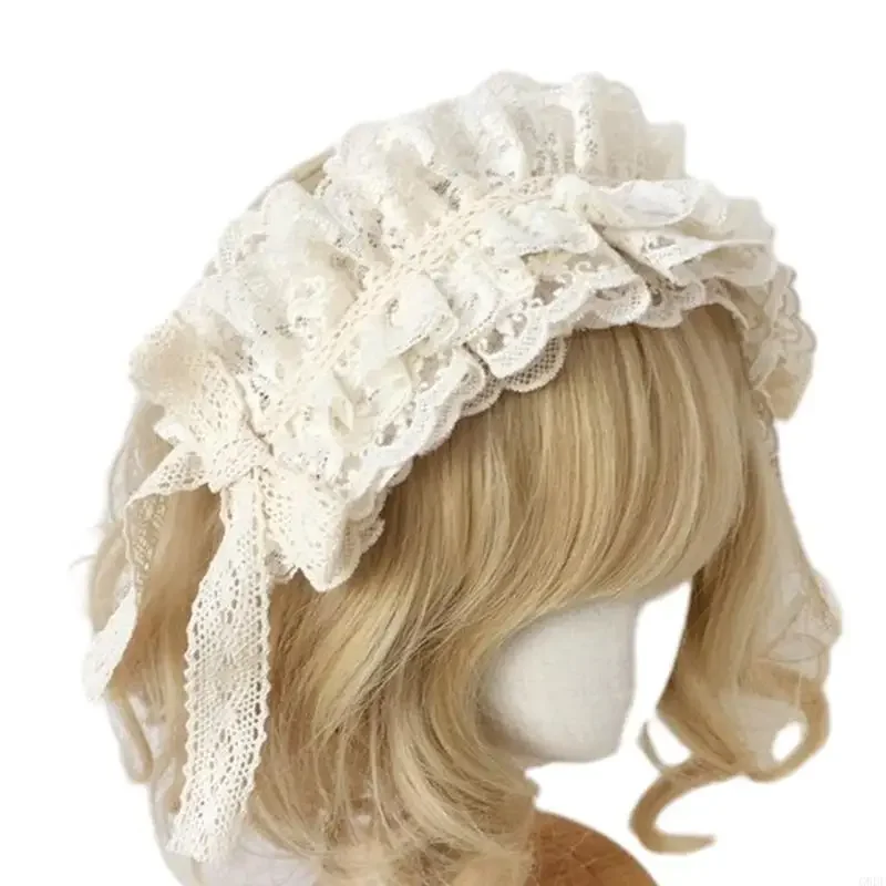 

Lace Bowknot Headband for Cosplay Party French Headband Women Party Hairband Cosplay Costume Anime Maid Headdress