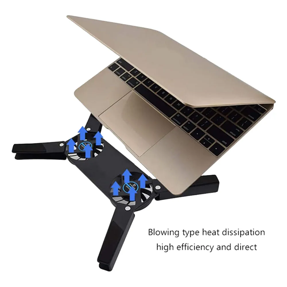 Computer Cooling Pad,Portable Notebook Radiator Foldable Dual Fan Cooling Pad Computer Notebook Computer Cooling