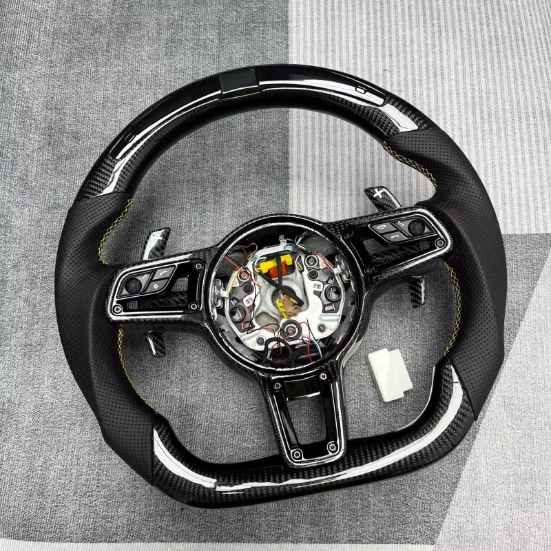 For Porsche Paramera Steering Wheel Modification Carbon Fibre 911 Cayenne LED Steering Wheel Old Models Ascending New Models