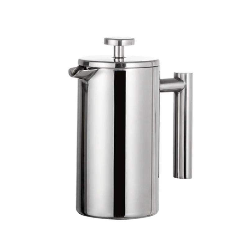 

Coffee Pot304Stainless Steel Double Insulation French Press Coffee Brew Cup Filtering Pot Factory Direct Sales