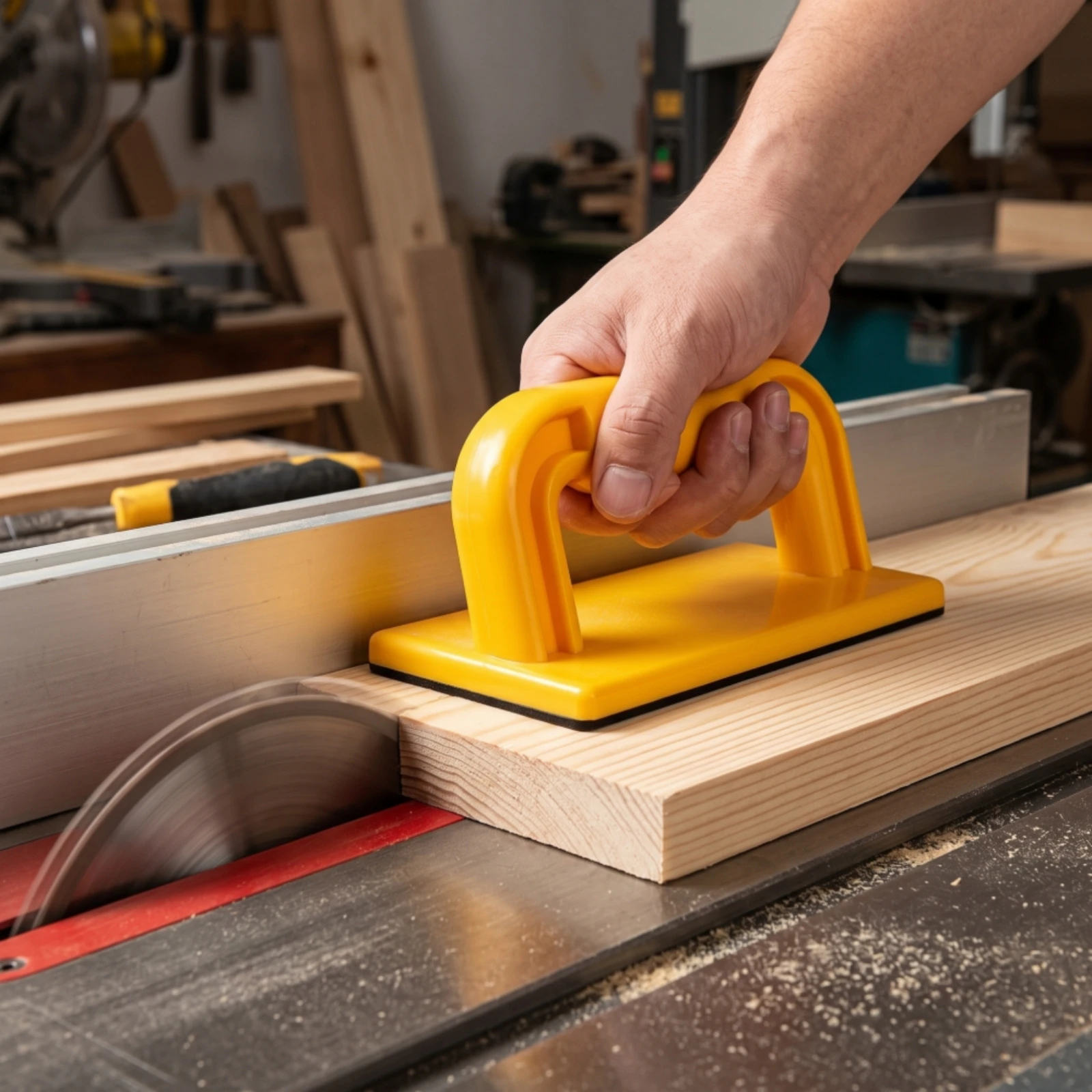 Woodworking Push Block Stable Push Block Woodworking Hand Tool Long-Lasting Low-Profile for Woodworkers, Table Saw, Jointer
