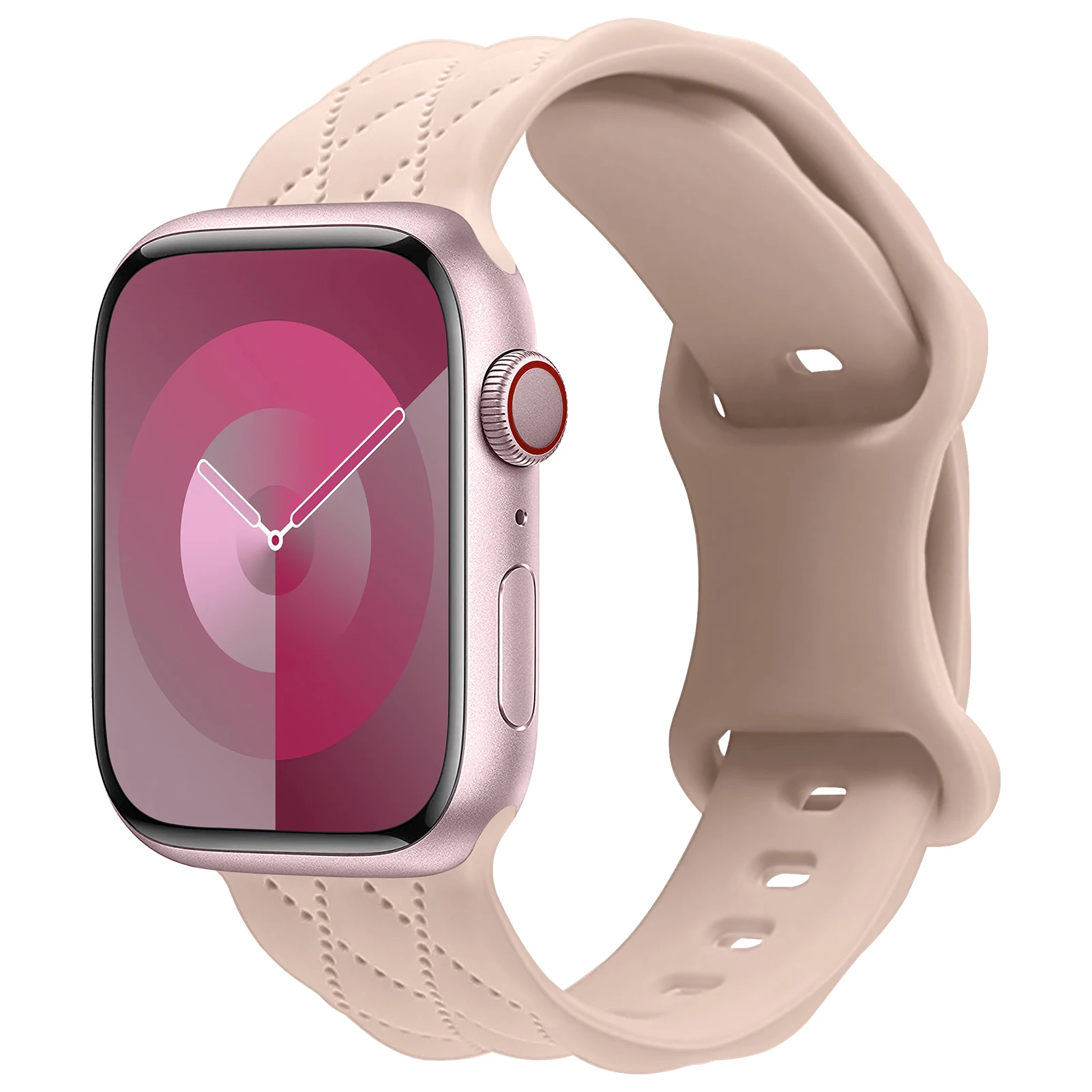 Silikonowy pasek do zegarka Apple SE-10 42/46mm 44/45mm 38/40/41mm bransoletka w kratkę Correa seria iwatch 9876543   taśma ultra2 49 mm