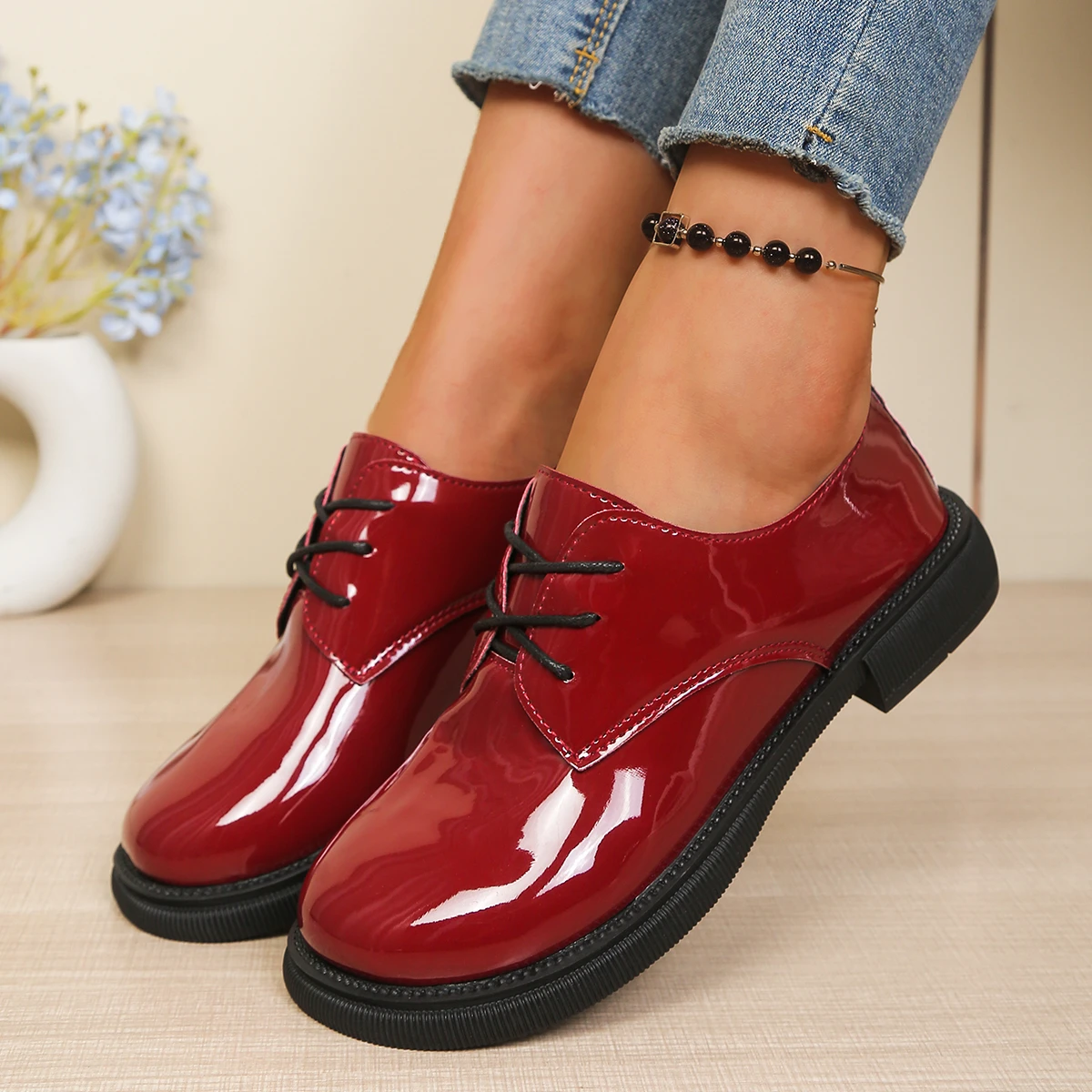 Elegant Women Round‑Toe Slip‑On Flats,Minimalist Solid Tone Design,Versatile Stylish Footwear for Daily Dating&Casual Occasions