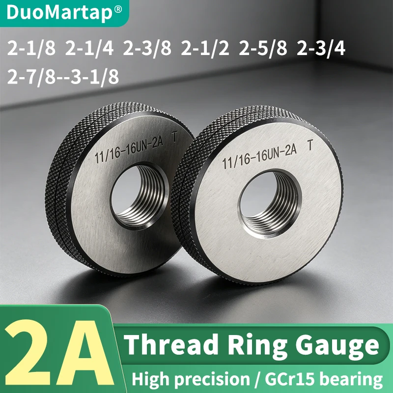 

DUO Martap 1SET 2A 2-1/8 2-1/4 2-3/8 2-1/2 2-5/8 2-3/4 2-7/8--3-1/8UN/UNC/UNS America Standard Fine Thread Ring Gauge