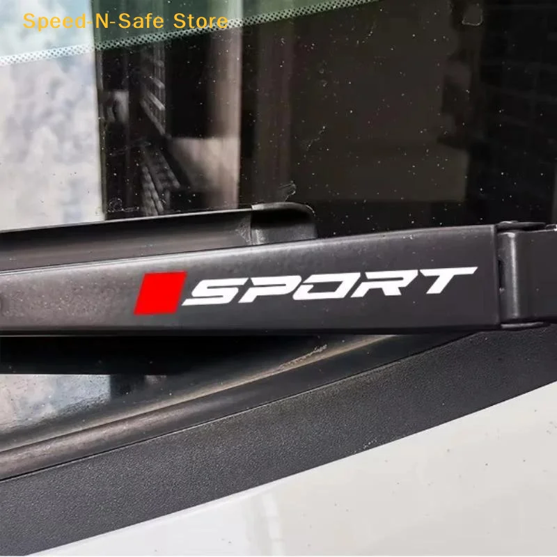 1/2/3 Pairs Rainproof Waving Rear Wiper Stickers Car Windshield Decors Universal Fit All Car Models Auto Exterior Accessories
