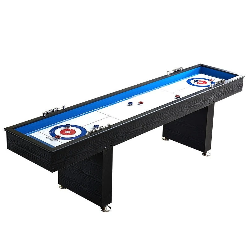 

9ft 2.74m black classic shuffleboard table sand arc table sand lake table for competition.