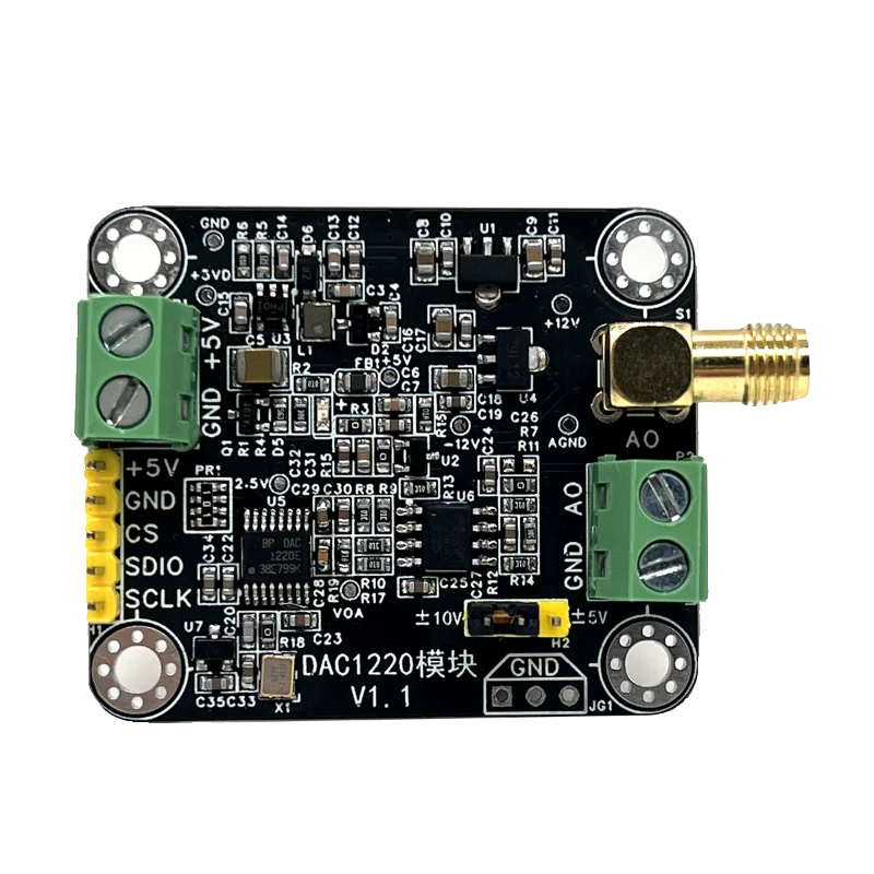 

Модуль цифрового аналогового преобразования DAC1220, 20 бит, высокоточный, DAC16 бит, регулируемый плюс-минус 10 В, выход напряжения 5 В