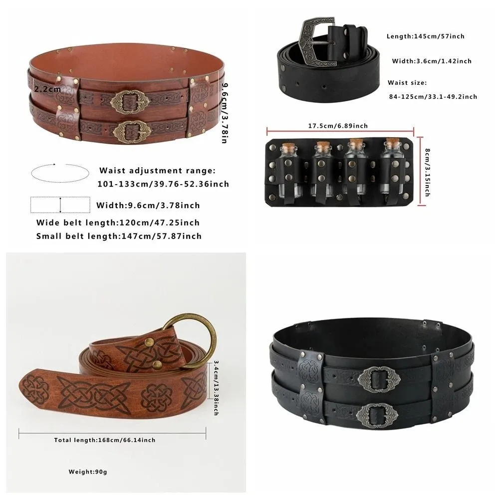 مثيرة للاهتمام تنقش فايكنغ عصر النهضة حزام بو الطباعة سلتيك حزام فارس خمر الجلود القرون الوسطى حزام الكبار