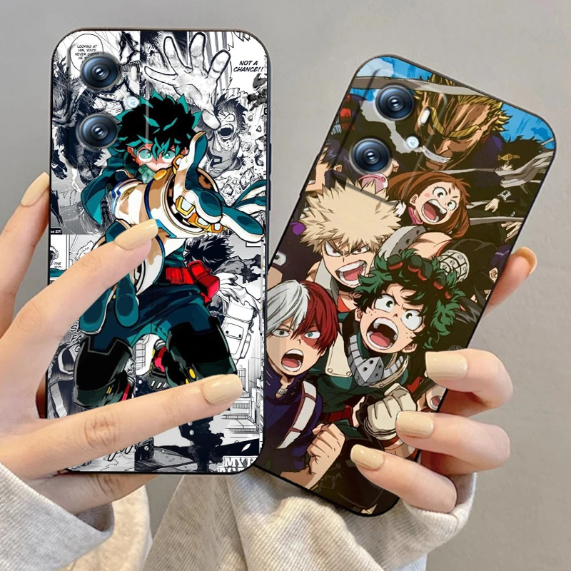 

Academia Anime Hero D-Deku For OPPO Find X6 X5 X3 A54S A5 A94 A16 A53S A57 A74 A72 A98 A78 A96 A9 5G Black Funda Phone Case