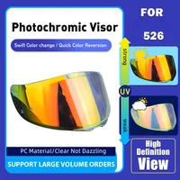 Visera fotocromática Necesita visor para casco Stinger Sample 526 Visor cromado Casco plateado Vidrio Viewe