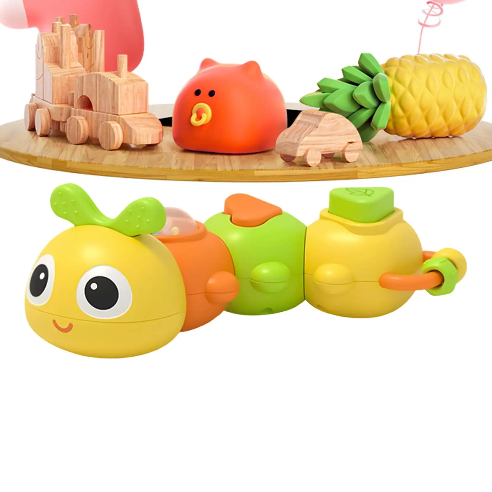 ของเล่นหนอนผีเสื้อสำหรับเด็ก ของเล่นการ์ตูนแบบมีเสียงเขย่า ของเล่นเสริมพัฒนาการทางประสาทสัมผัสสำหรับเด็ก ช่วยผ่อนคลายและพัฒนาทักษะการเคลื่อนไหวอย่างละเอียด เหมาะสำหรับเด็กผู้หญิง ของเล่นอาบน้ำสำหรับเด็ก