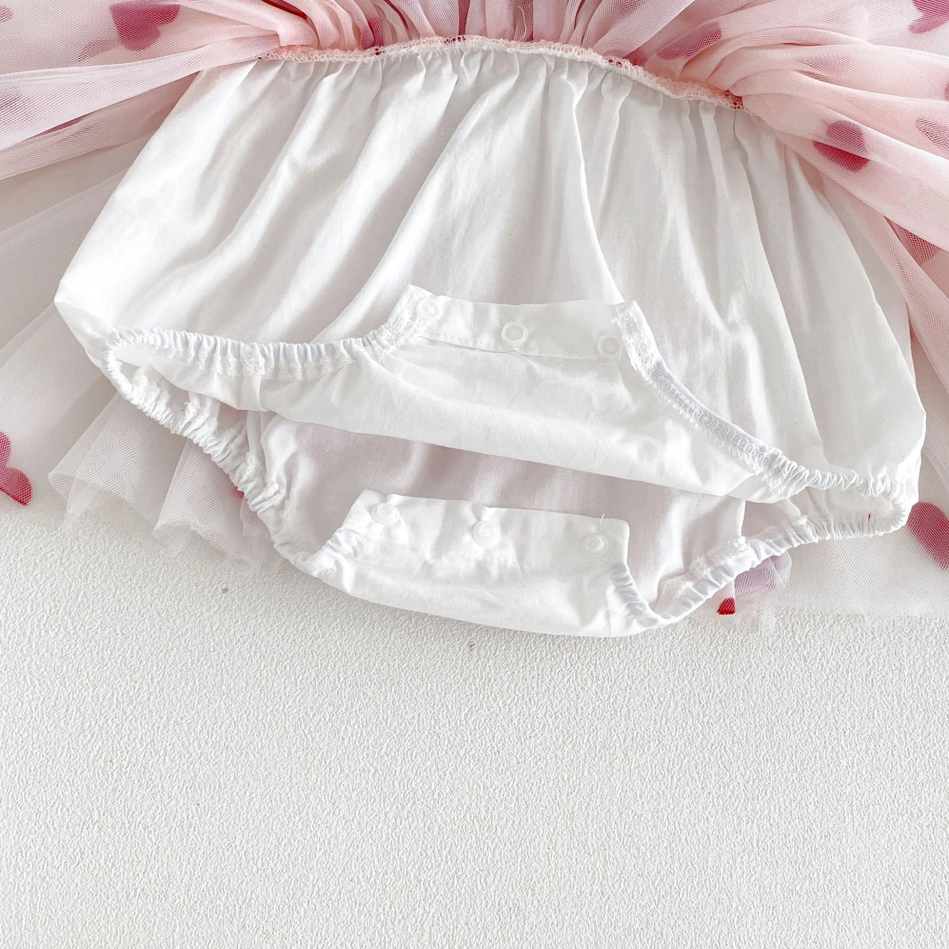 Sommerkleid für Babys von 0-2 Jahren, Neues Neugeborenen-Jubiläums-Geburtstags-Party-Mädchen-Prinzessinnenkleid, Ärmelloses Netz-Stramplerkleid – Detail 8