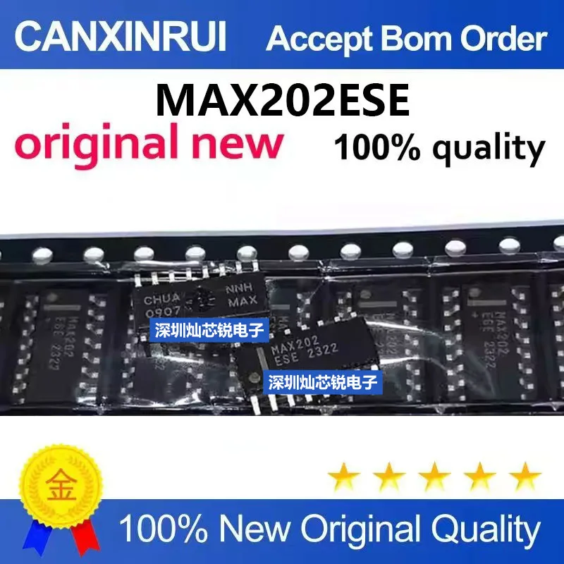 (5-100pieces)Brand New Original MAX202ESE MAX202 SMD SOP16 Transceiver IC