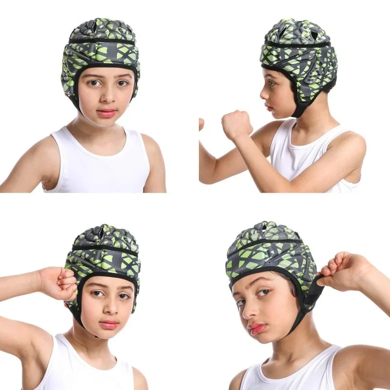 LangMaoChildren's Football Goalkeeper Hat Youth Rugby Helmet EVA Baseball Head Cover Roller Skating Ski Cycling Sports Protectiv