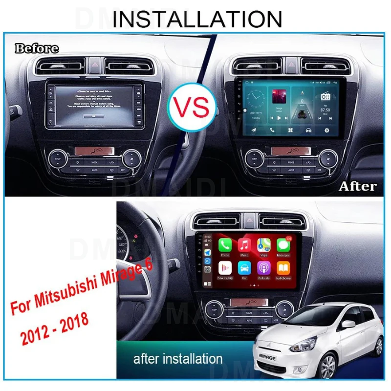 Factory price GPS Navigation Android 10 For Mitsubishi Mirage Attrage 2012 - 2019 Car Radio Multimedia Player Video Carplay Auto