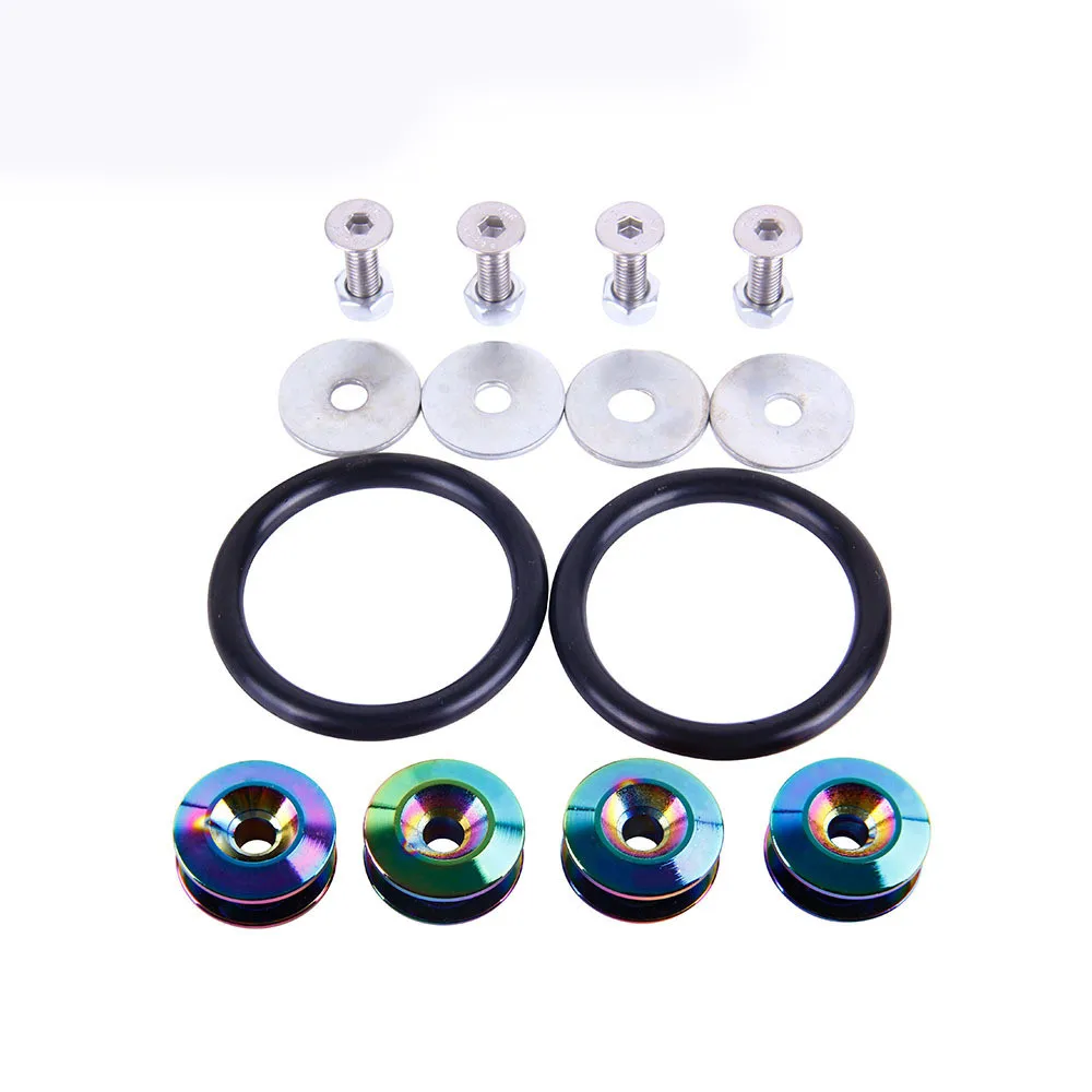 Universal JDM Aluminum Bumper Quick Release Fasteners Fender Washers For Honda Civic Integra RSX with Logo