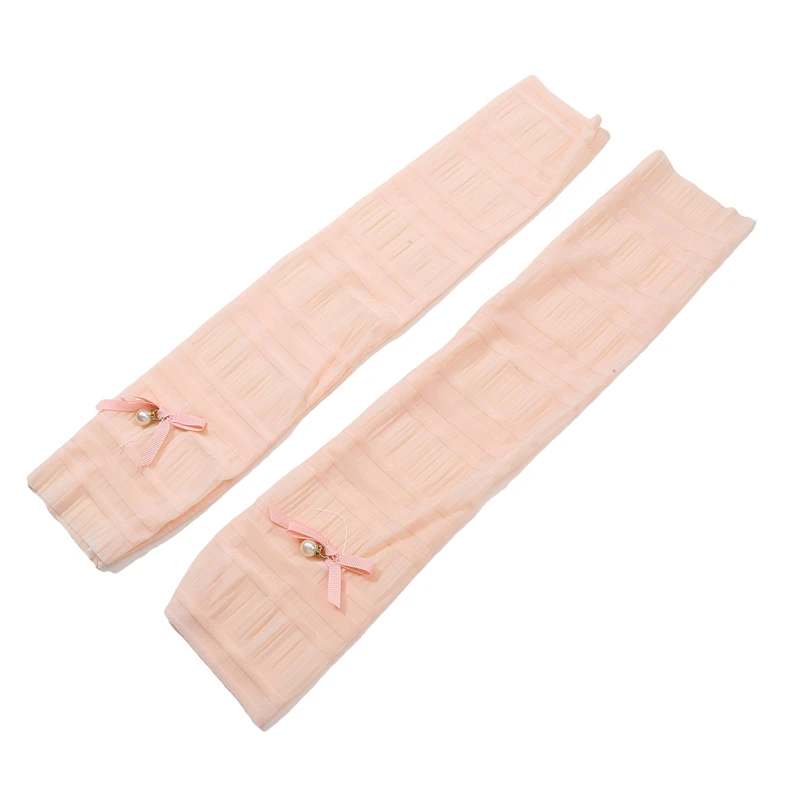 Summer Women Sun Protection Long Fingerless Cooling Gloves Lady Outdoor Cycling Driving Thin Breathable Sunscreen Uv Arm Sleeve