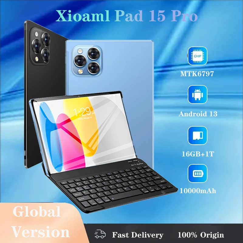 

2024 Global Version Tablet Xioaml Pad 15 Pro 11inch HD Tablet Wifi Android 13 PC Tablets Dual SIM Bluetooth WiFi GPS Tablet PC