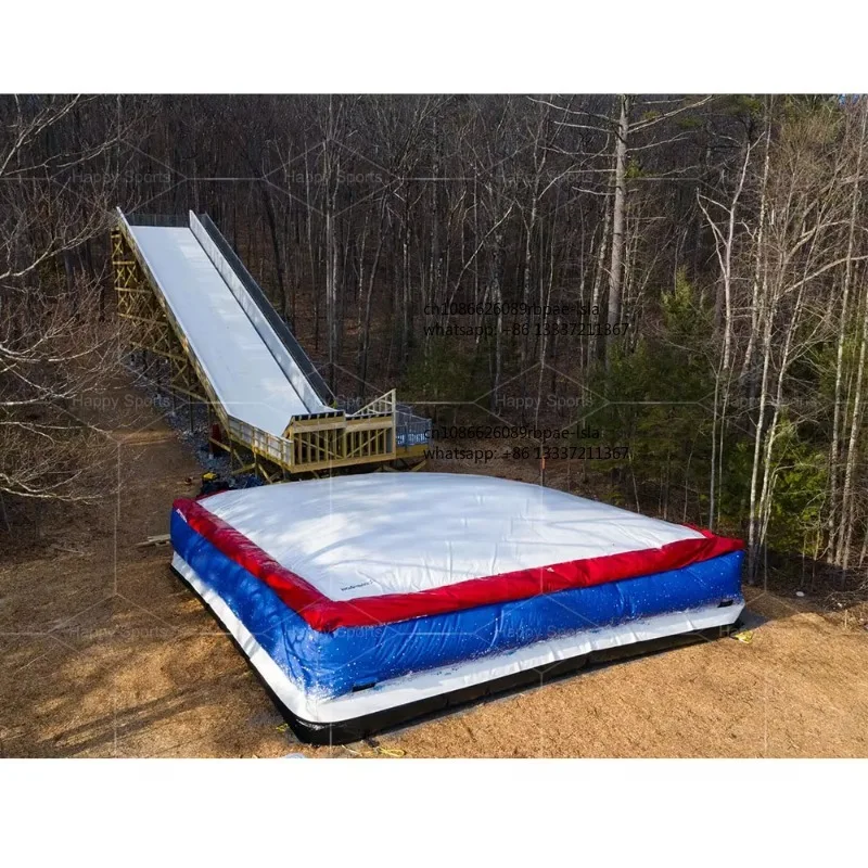 Durable PVC Inflatable Jump Stunt Landing Ramp Inflatable Stunt Landing Mat For Mountain Bike BMX Stunt Sports Training
