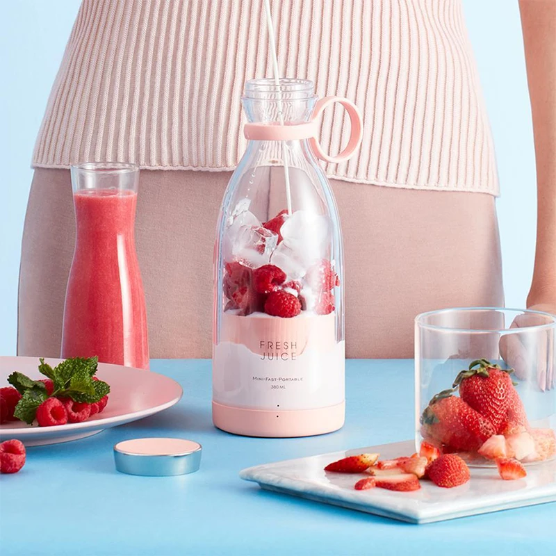 Hot Selling Fruit Juice Mixer Portable Electric Juice Bottle With 6 Blades Usb Charging Fruit Mixer Fresh Juicer