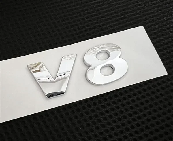 1pcs 3D ABS high quality V6 V8 TDI TSI car Letter Rear trunk Decals Emblem badge sticker Decal styling