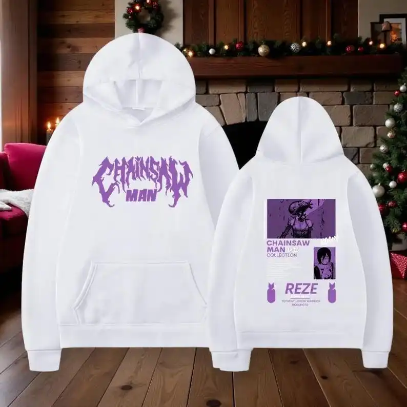 Reze Form Hoodie | Chainsaw-Inspired Sweatshirt for Anime Fans | Explosion Mode Design, Cozy Holiday Gift for Him & Her