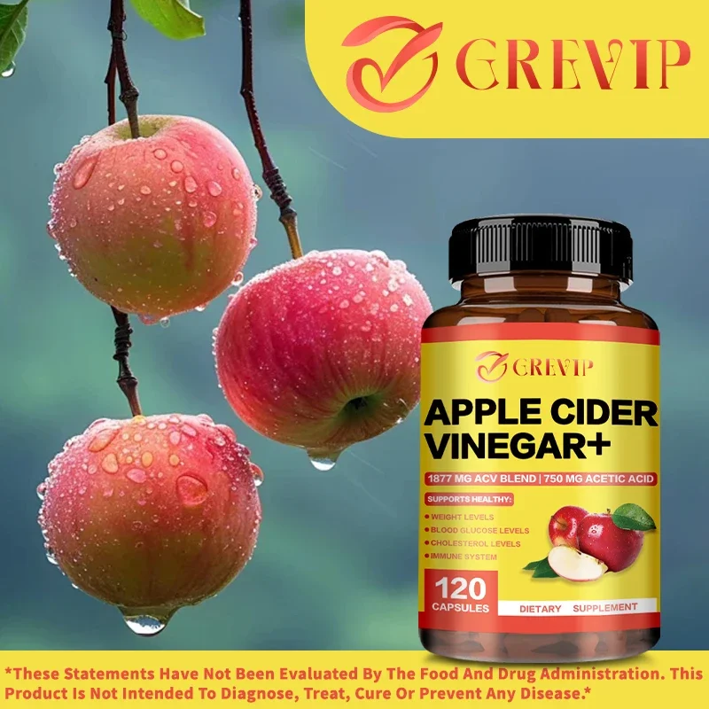 Apple Cider Vinegar Capsules - Vitamin D3 and Zinc, Immune and Weight Management Support