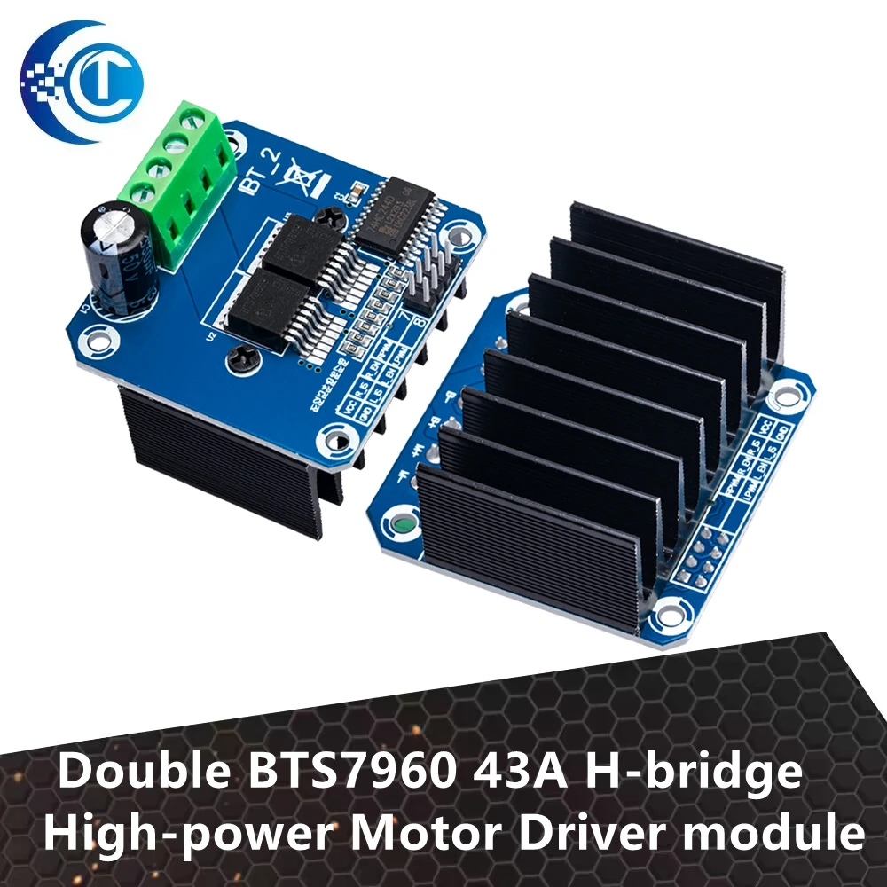 1pcs Double BTS7960 43A H-bridge  High-power Motor Driver module：diy smart car Current diagnostic for Arduino
