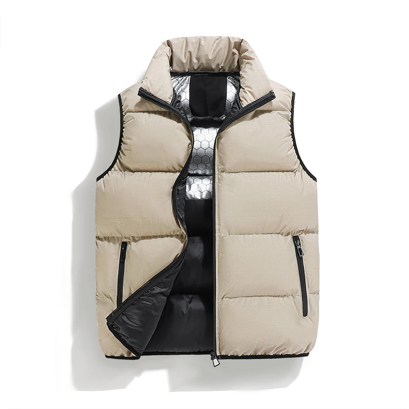 

Winter Man Waterproof Windproof Sleeveless Vest Coat Men Puffer Casual Thick Vests Male Cargo Warm Outwear Vest Waistcoat Jacket