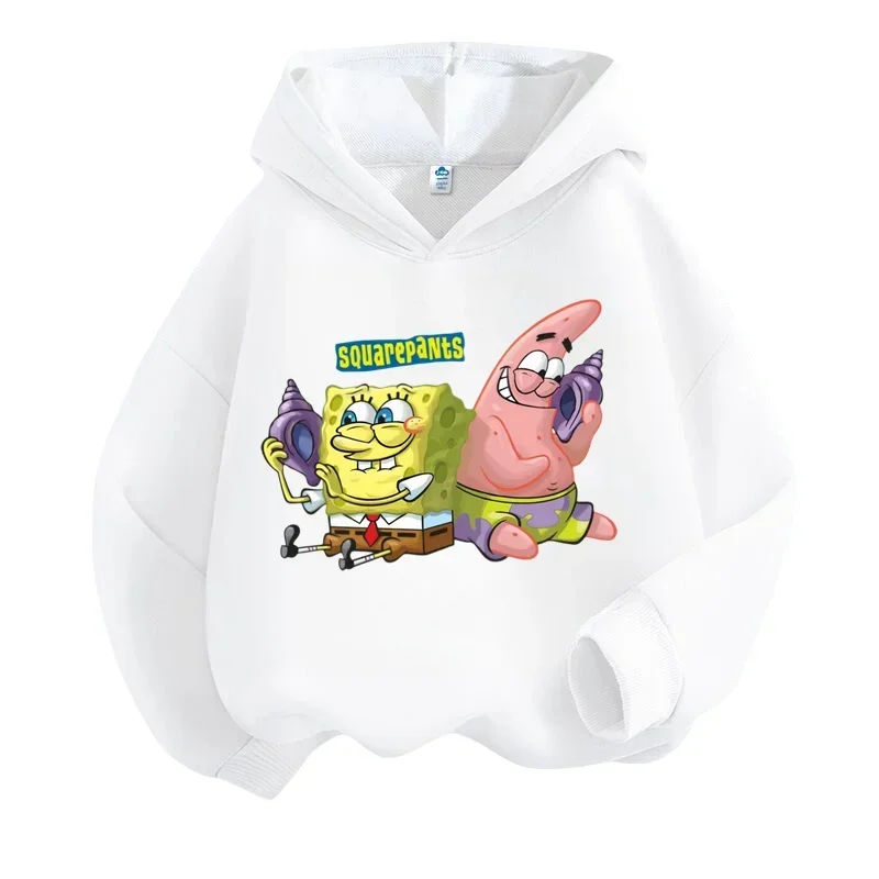 

Spring and Autumn SpongeBob Printed Hoodies for Kids Sweatshirts for Boys and Girls Original Fashion Creative Games Baby Clothes