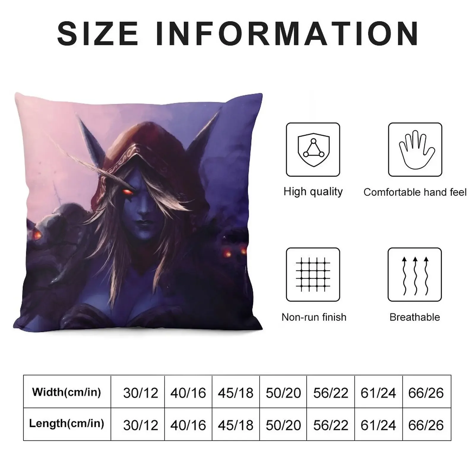 Sylvanas Windrunner Throw Pillow Sofa Covers For Living Room Decorative Cushions Throw Pillow Covers pillow