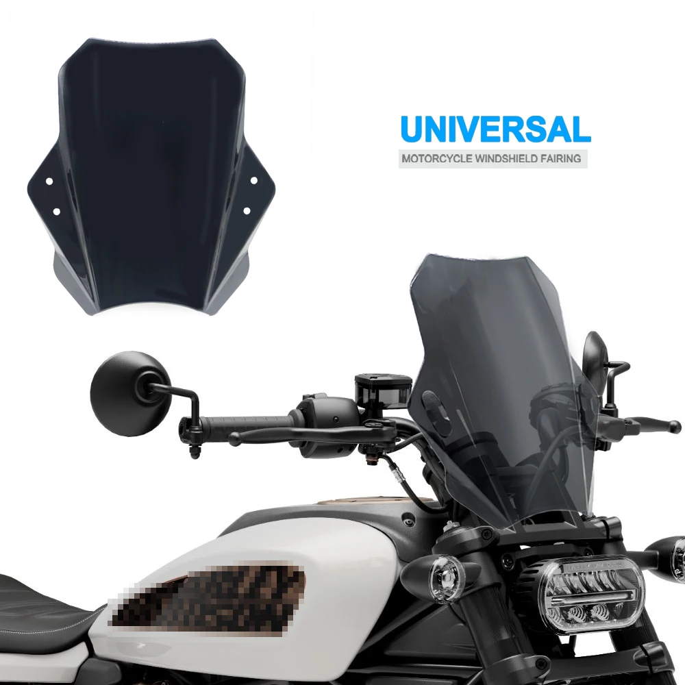 

Universal Motorcycle Windscreen Windshield Covers Deflector For Dyna Softail Slim Fat Bob FXDF 2021