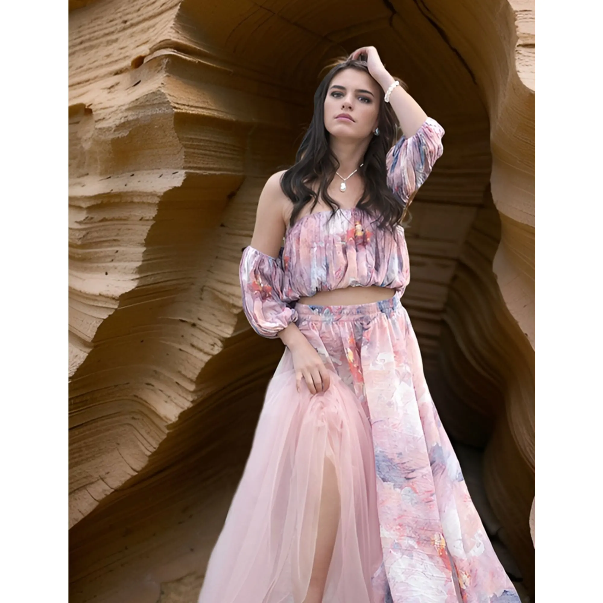 Don&Judy Maternity Dress Photoshoot With Tulle Tie Dye Party Wedding Evening Gown Off Shoulder Pregnant Women Photography Outfit