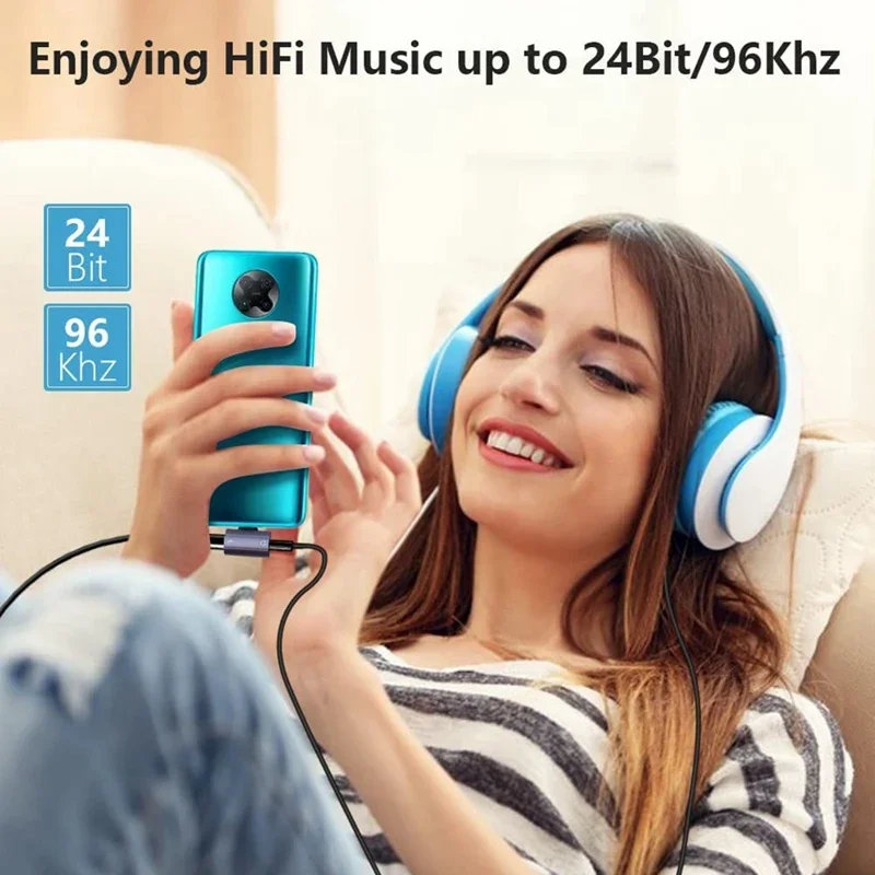 New Elbow USB Type C to 3.5mm Jack AUX Audio Headphone Converter Adapter Fast Charger 30W for Samsung iPhone 15 Xiaomi Huawei