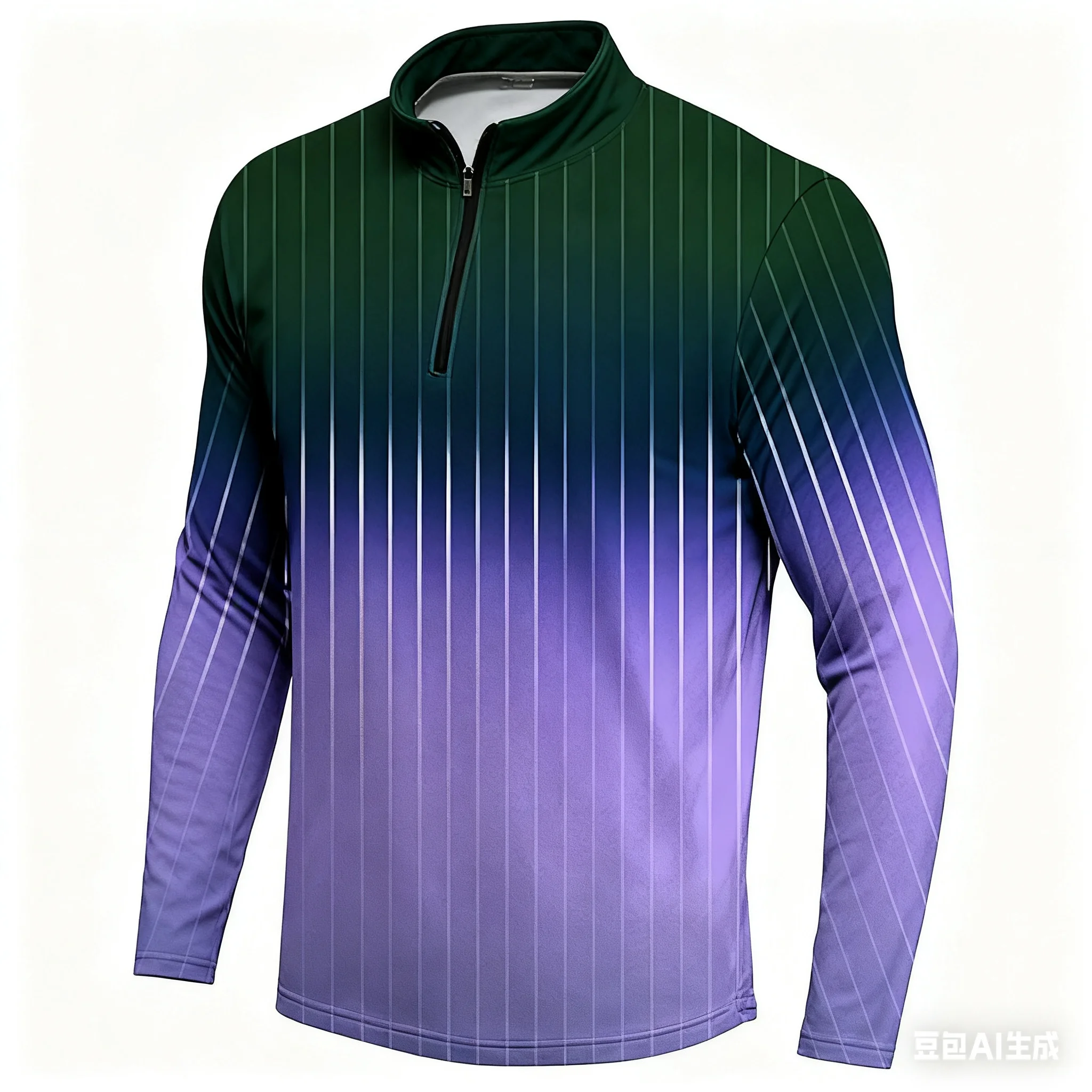 

3D Color Blocking Splice Print Men's Sweatshirts Fashion Stand Collar Loose Coat Top Autumn Casual Half Zip Long Sleeve Pullover