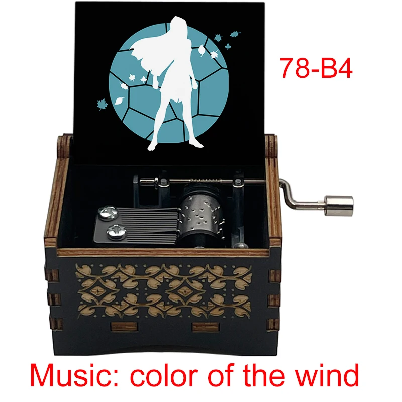 black color print Music Box colors of the wind friend husband wife girlfriend daughter Birthday Christmas Gift home decoration