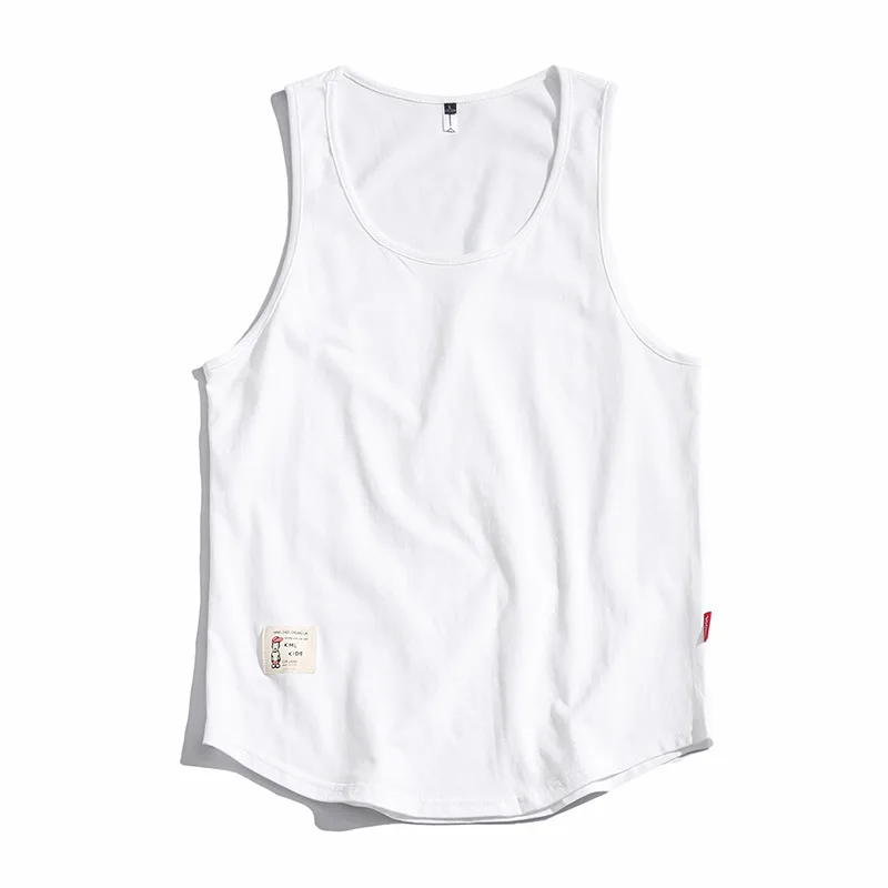 5XL Cotton Tank Top Summer Beach Tanktop Loose Men Oversize Fashion Summer Japanese Workout Fashion O-neck Sleeveless Shirt Vest