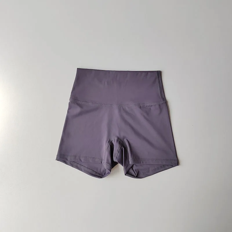 Hautfreundliche Yoga-Shorts in Nude-Optik, hohe Taille, hüftformend, enge Sportshorts, schnelltrocknend, für Training, Laufen, Fitness, Hot Pants für den Sommer. – Detail 5
