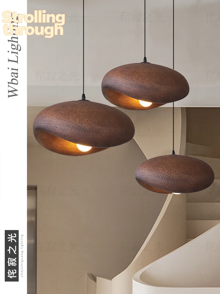 

Деревянное зерно, простая индивидуальная новая люстра для столовой, B & B, ваби, ветровая люстра для гостиной, основной свет, спальня, продвинутый