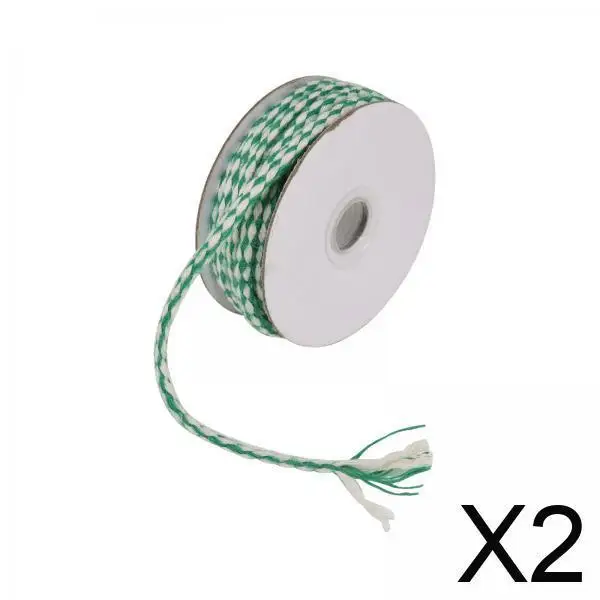 

2x рождественский шпагат в рулоне, декоративная упаковочная веревка, витой шнур, садовый подвесной и упаковочный шнур для упаковки подарков