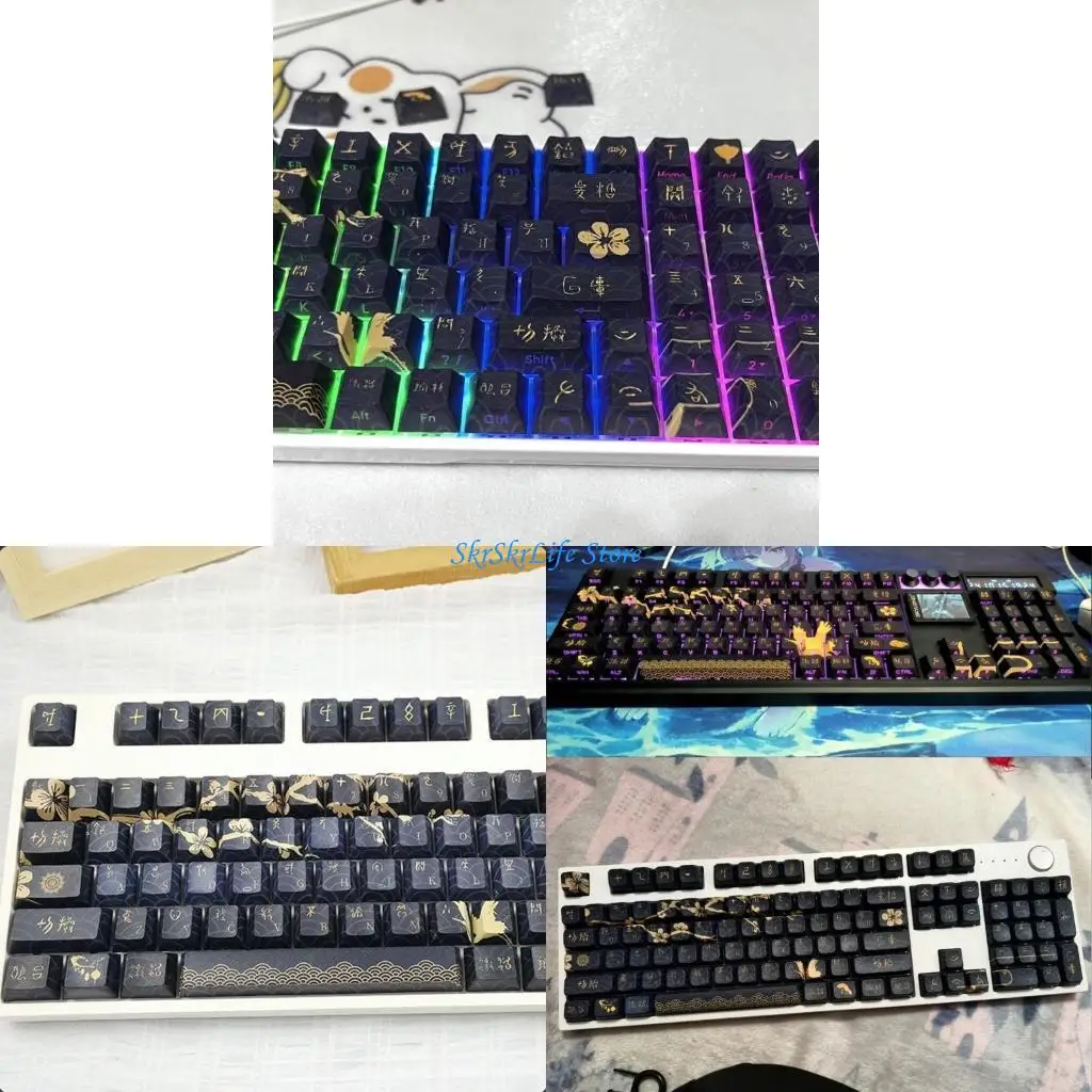 

E65E 108Keys Full Set Customizeds PBT Dawns Theme Keycap Dye Sublimations Keycaps for 60 80 61 64 68 75