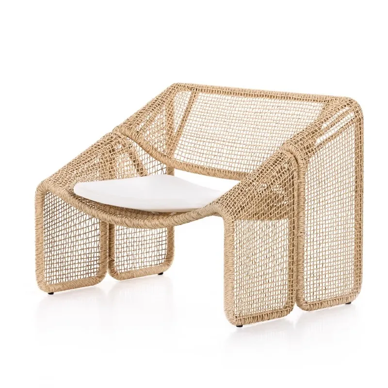 Outdoor balcony lazy homestay chair three-piece waterproof sunscreen rattan chair furniture